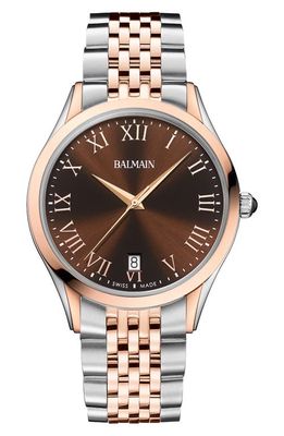 BALMAIN WATCHES Classic R Two-Tone Bracelet Watch, 40.6mm in Two Tone 