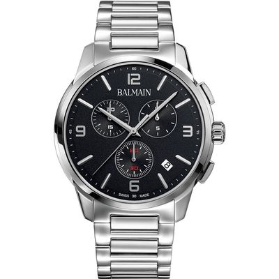 BALMAIN WATCHES Madrigal Chronograph Bracelet Watch, 42mm in Silver 