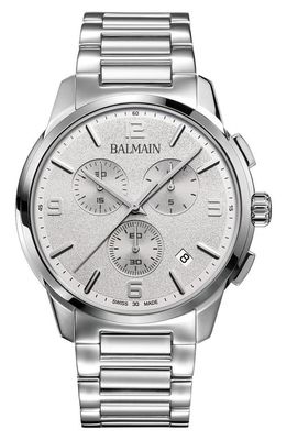 BALMAIN WATCHES Madrigal Chronograph Bracelet Watch, 42mm in Stainless Steel 