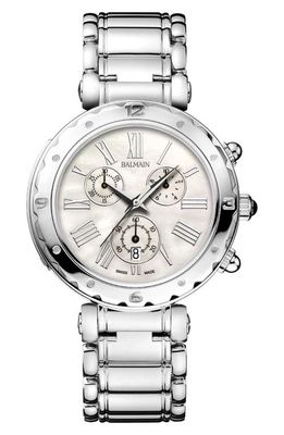 BALMAIN WATCHES Mother-of-Pearl Chronograph Bracelet Watch