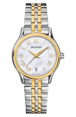 BALMAIN WATCHES Two-Tone Bracelet Watch, 32mm in Stainless Steel/Yellow 