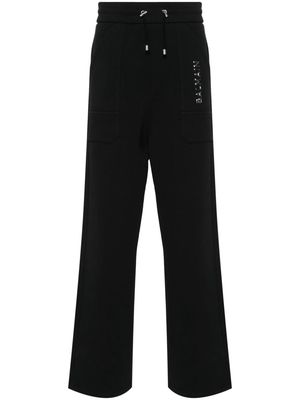 Balmain wide-leg cotton track pants - Black