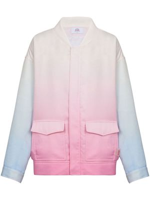 Balmain x Evian gradient-effect bomber jacket - Pink