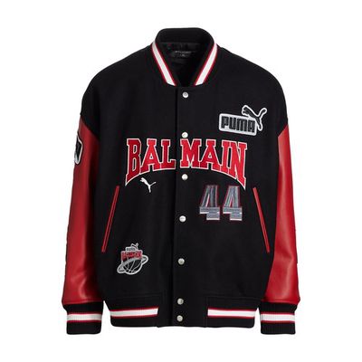 Balmain x Puma - Leather varsity jacket