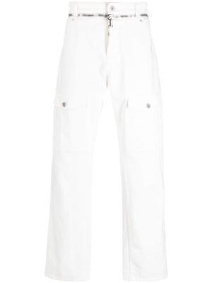 Balmain zip-detail straight-leg jeans - White
