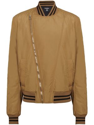 Balmain zip-up bomber jacket - Brown