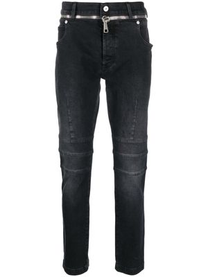 Balmain zipped-belt jeans - Black
