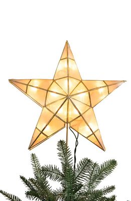 Balsam Hill Capiz Star Light Tree Topper in Gold