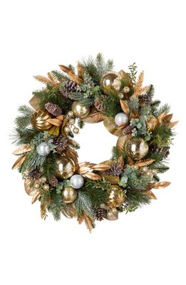 Balsam Hill Gilded Forest 28-Inch Unlit Wreath in Gold