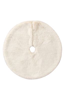 Balsam Hill Lodge Faux Fur Tree Skirt in Ivory