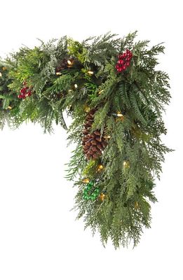 Balsam Hill OD WINTER EVERGREEN GARLAND in Led Clear - Set Of 2