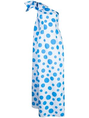 Bambah bow detail gown - Blue