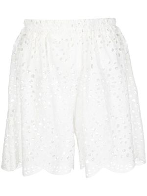 Bambah crochet fitted shorts - White