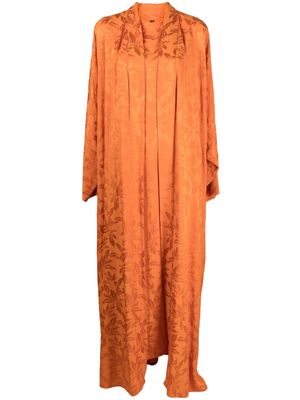 Bambah floral-print two-piece kaftan dress - Orange