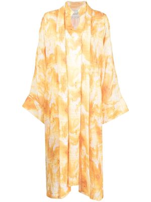 Bambah Gardenia tie-dye print dress set - Yellow