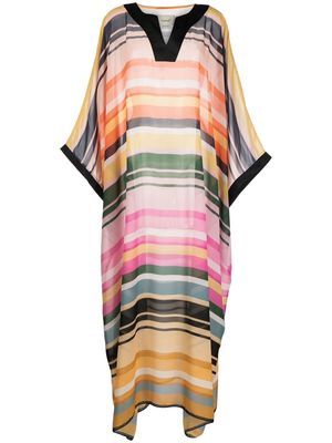 Bambah Layla striped semi-sheer dress - Multicolour