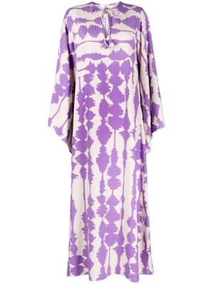 Bambah Moza Linden-print kaftan dress - Purple