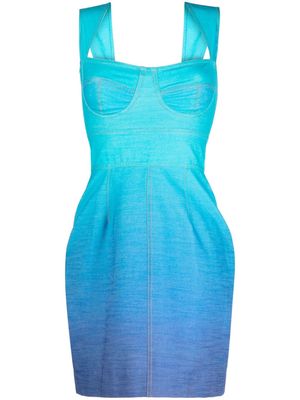Bambah Ocean gradient-effect minidress - Blue