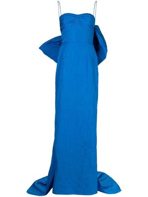 Bambah oversize bow detail gown - Blue