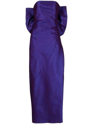 Bambah oversize bow detail gown - Purple