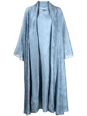 Bambah plissé two-piece kaftan dress - Blue