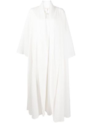 Bambah plissé two-piece kaftan dress - White