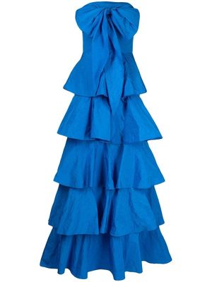 Bambah ruffle-detail dress - Blue