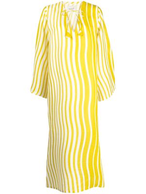 Bambah Sicily striped kaftan dress - Yellow