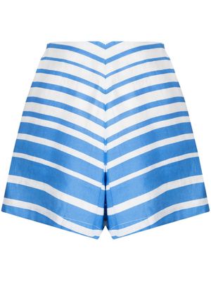 Bambah Sicily striped linen shorts - Blue