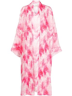 Bambah V neck kimono set - Pink