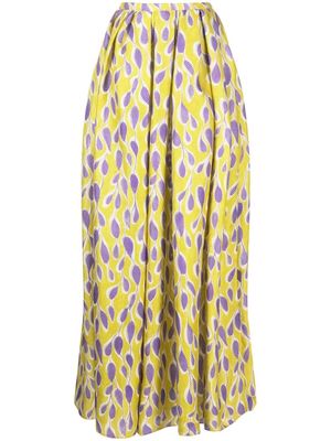 Bambah Viola floral-print maxi skirt - Yellow