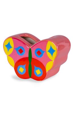ban.do Butterfly Ceramic Pencil Cup in Pink Multi