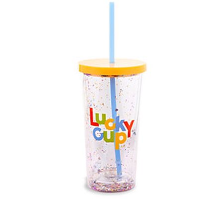 ban.do Glitter Bomb Sip Sip Tumbler with Straw