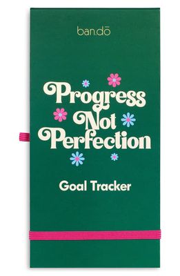 ban.do Progress Not Perfection Goal Tracker Notepad in Green Tones