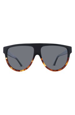 Banbé Shield Sunglasses in Tort Black-Smoke