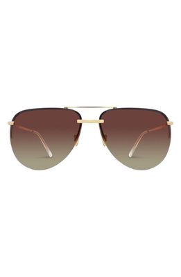 Banbé The Hosk Polarized Aviator Sunglasses in Gold-Brown Fade