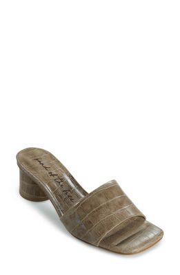 band of the free Arbor Croc Embossed Slide Sandal in Taupe