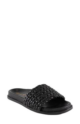 band of the free Ciara Woven Slide Sandal in Black
