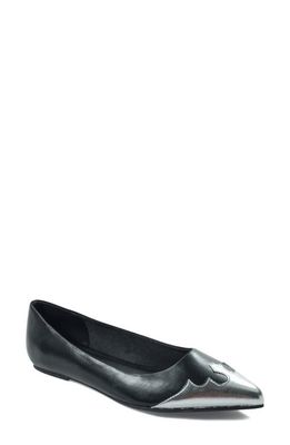 band of the free Goldi Pointed Toe Flat in Black