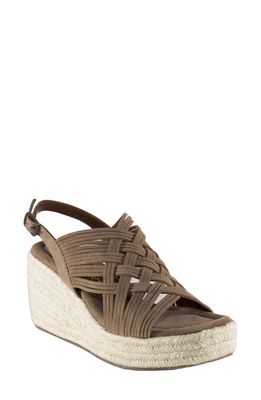 band of the free Ursa Strappy Platform Wedge Sandal in Taupe