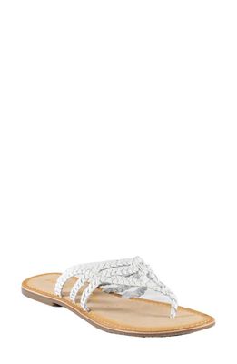 band of the free Vela Braided Strappy Sandal in White