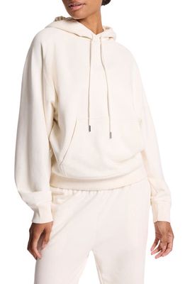 BANDIER Embroidered Logo Terry Hoodie in Gardenia