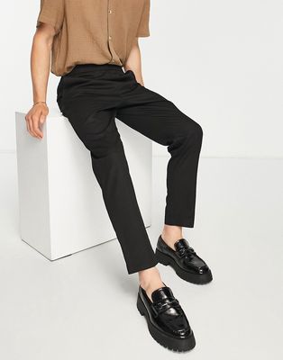 Bando elasticated waistband cropped pants in black