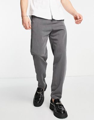 Bando pleated tapered pants-Gray