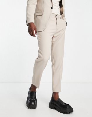Bando slim fit suit pants in cream-Green
