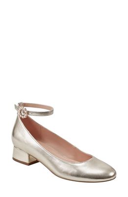 Bandolino Lexy Ankle Strap Pump in Gold 