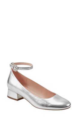 Bandolino Lexy Ankle Strap Pump in Silver 