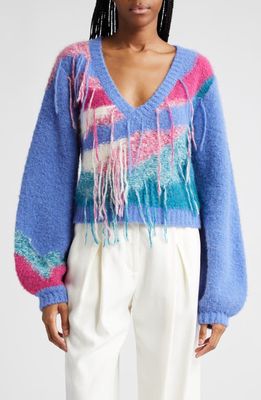 Banjanan Maya Alpaca Blend Sweater in Feather Print