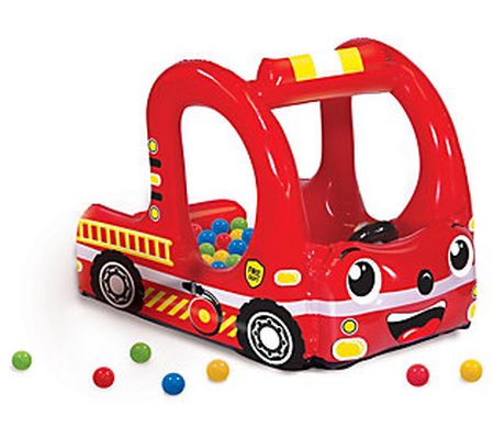 Banzai Rescue Fire Truck Play Center Inflatable Ball Pit
