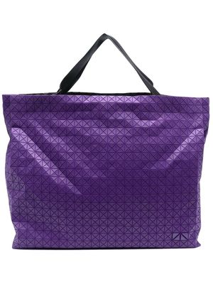 Bao Bao Issey Miyake geometric-panelled cotton tote bag - Purple